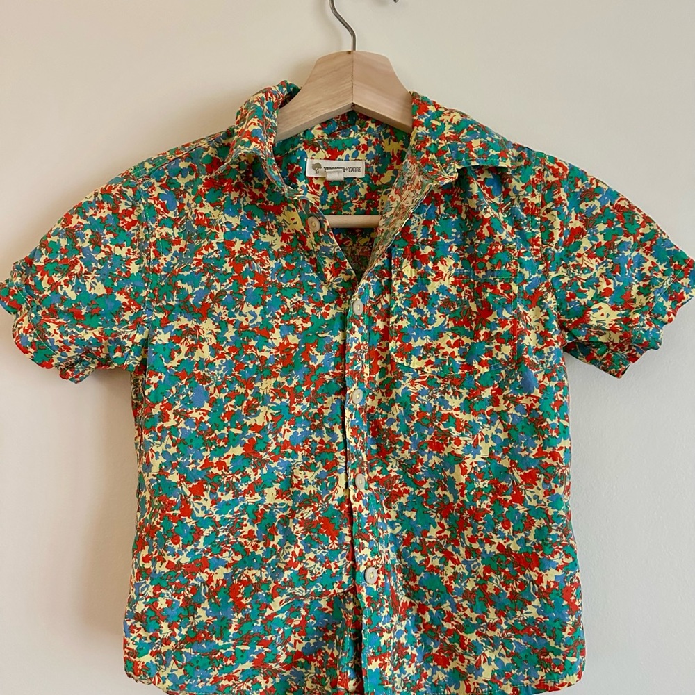 Tucker + Tate Kids Floral Button Down Shirt | Size 5T | Cotton